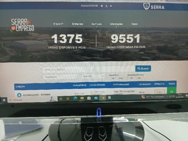 Serra abre mais de 1.300 oportunidades de emprego nesta semana