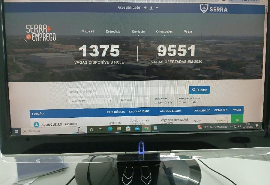Serra abre mais de 1.300 oportunidades de emprego nesta semana