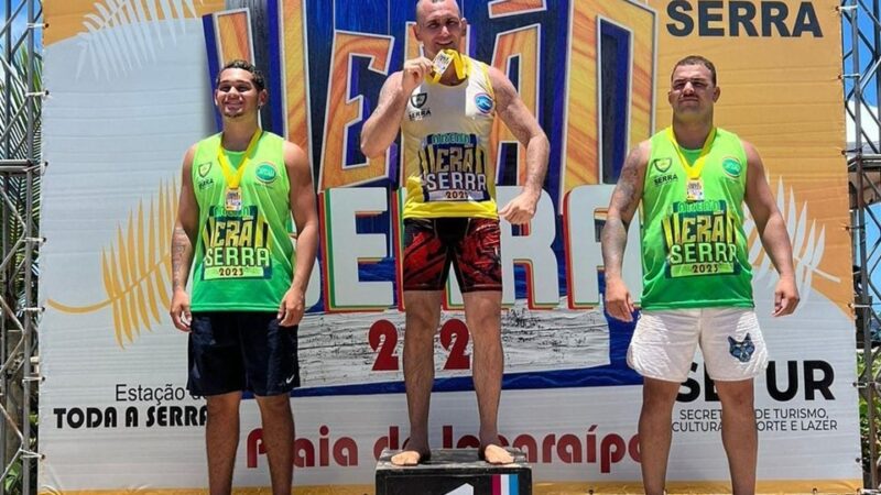 Atletas capixabas conquistam medalhas no Campeonato de Beach Wrestling na Serra