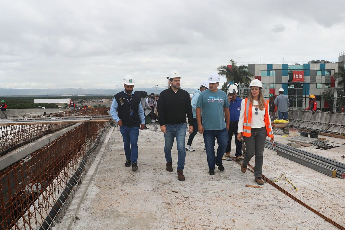 Obra do Viaduto de Carapina está prestes a ser entregue após visita técnica do presidente da Coinfra