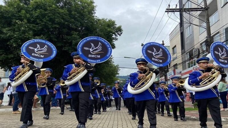 Desfile Cívico-Escolar marca o aniversário de 467 anos da Serra em 8 de dezembro