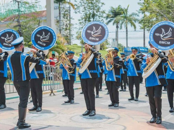 Banda Marcial de escola serrana viaja para Minas Gerais para participar de encontro musical