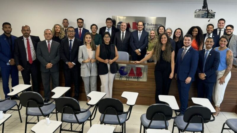 OAB da Serra recebe visita inédita do presidente do TJES, e instituições alinham ações