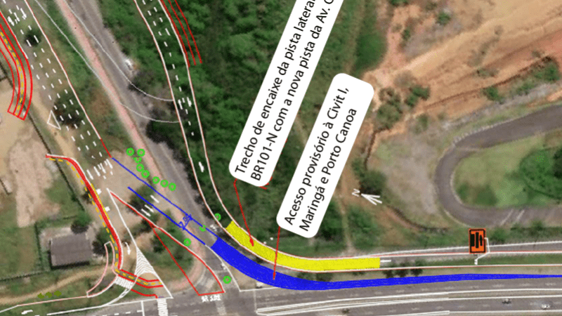 Prefeitura da Serra anuncia interdição no trânsito entre a BR-101 e o acesso a Porto Canoa