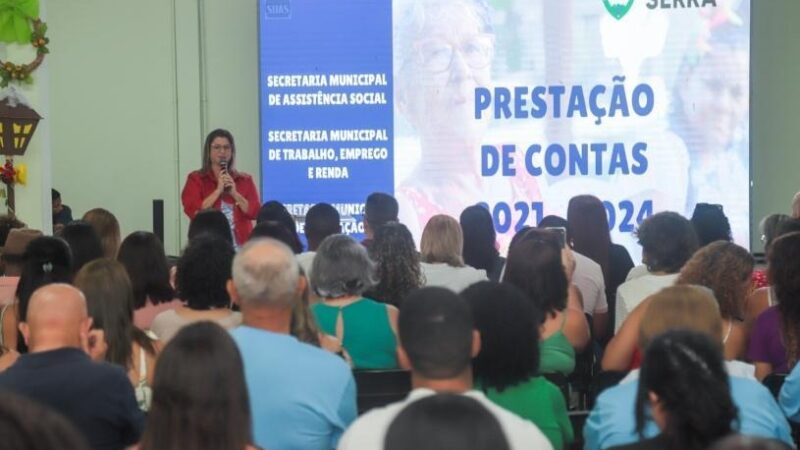 Semanas de realização de evento de prestação de contas e agradecimento aos servidores do SUAS